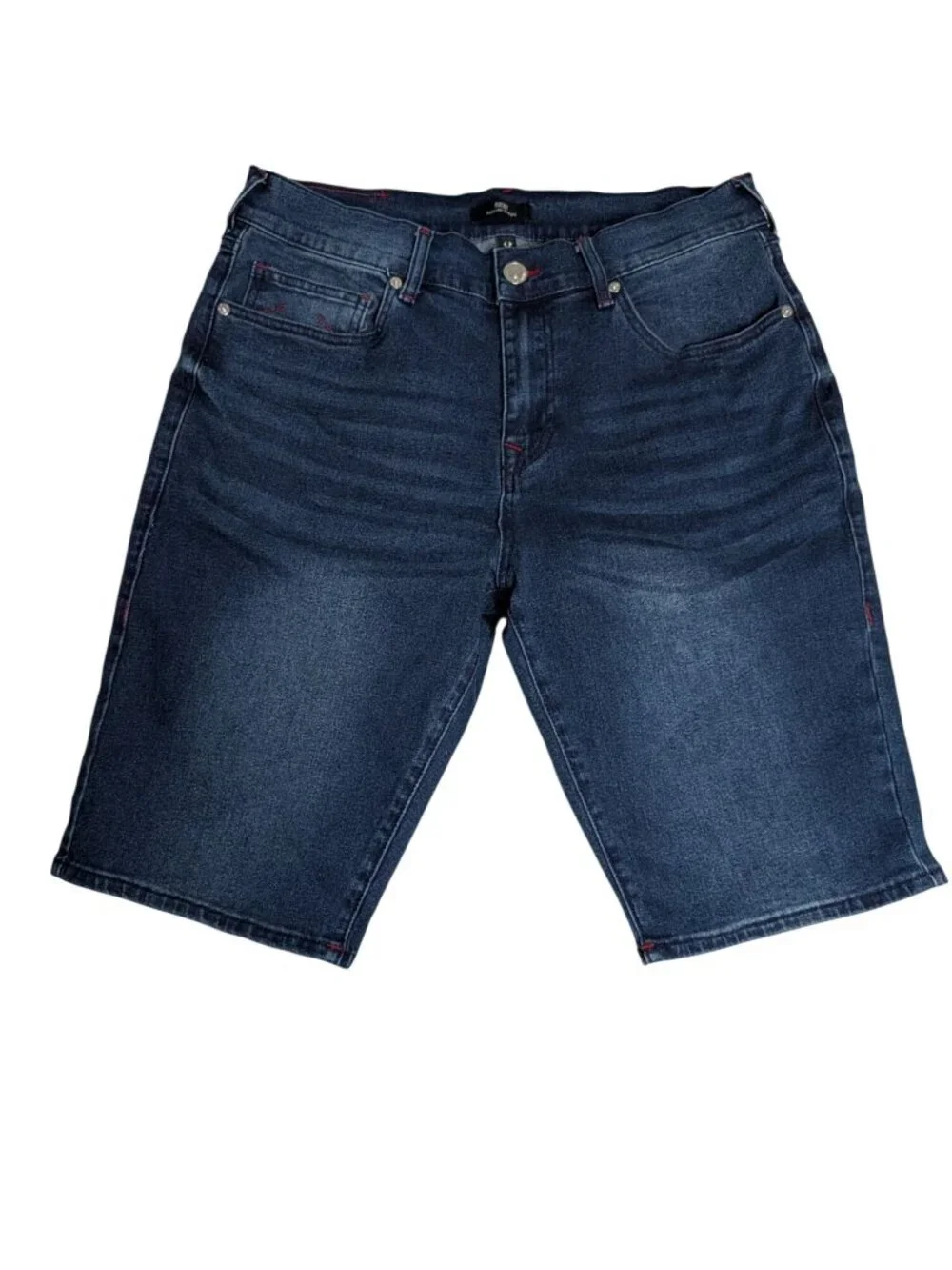 True Religion Ricky Relaxed Straight No Flap Denim Shorts Size 32 Blue Men’s Cas
